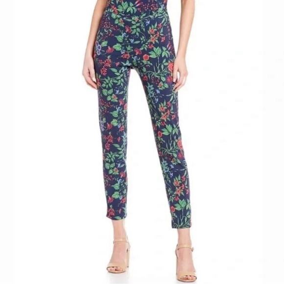 J. McLaughlin Margot Pants in Amelia Navy Blue Floral - Picture 1 of 13